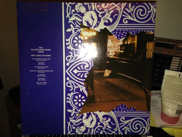 Allman Brothers Band Win Lose Or Draw vinile LP gatefold
