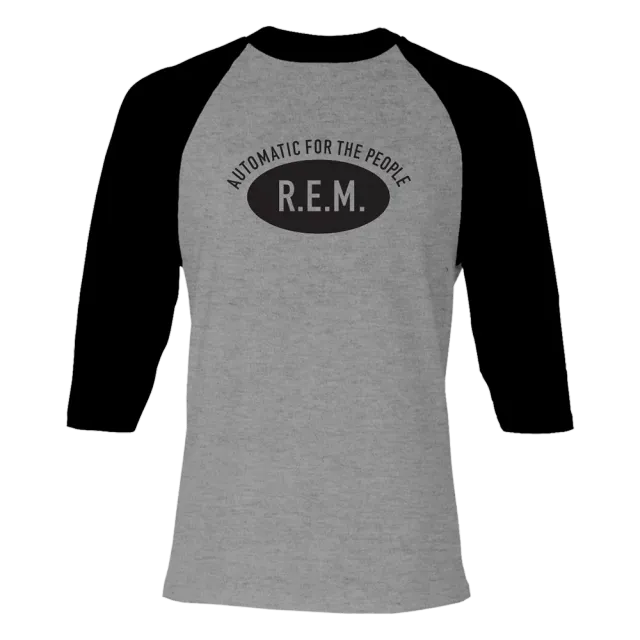 R.E.M. Automatic maglia baseball raglan grigio nero