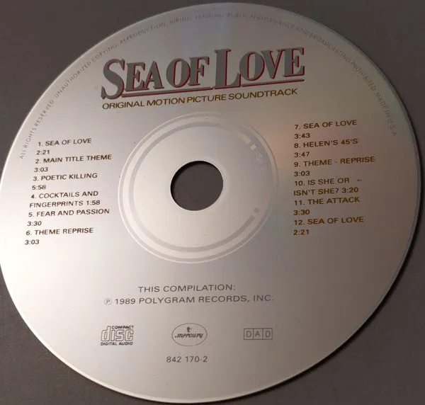 Trevor Jones Sea Of Love CD colonna sonora usata