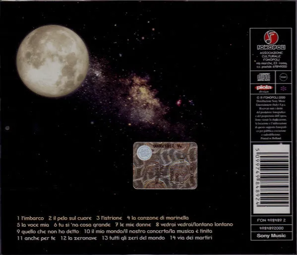 Renato Zero Tutti Gli Zeri Del Mondo CD Album 2000