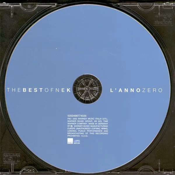 Nek Best Of L'Anno Zero CD Compilation usato VG+ 18 brani