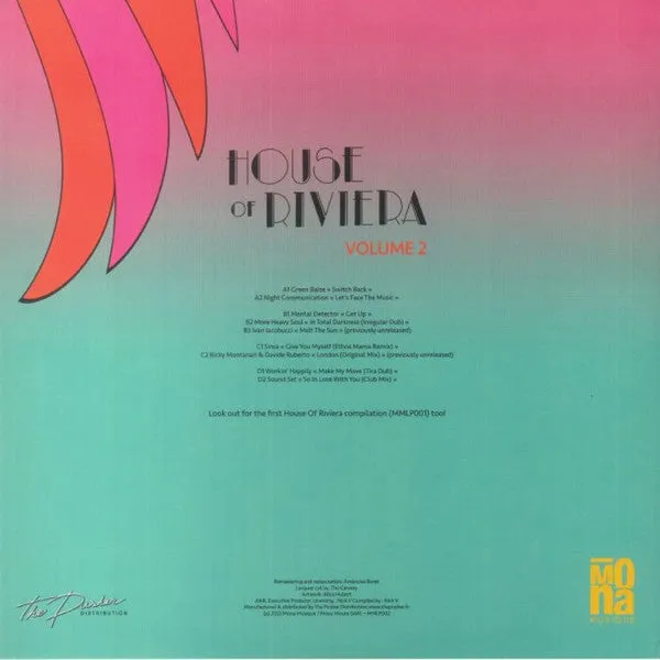 Various House Of Riviera Vol.2 doppio vinile 2x12" house italiana