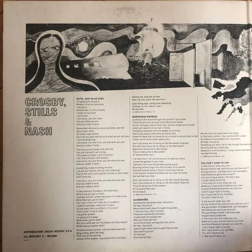 Crosby Stills Nash LP album gatefold riedizione VG+