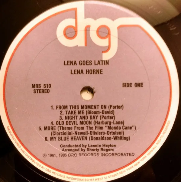 Lena Horne Lena Goes Latin LP vinile vocal jazz