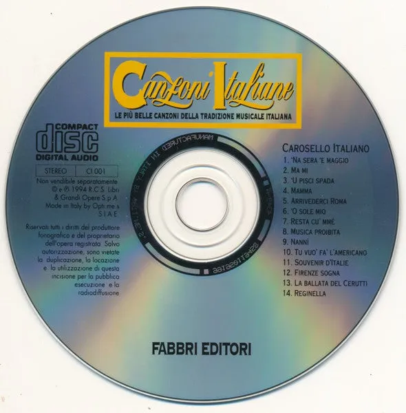 Various Carosello Italiano CD compilation 1994