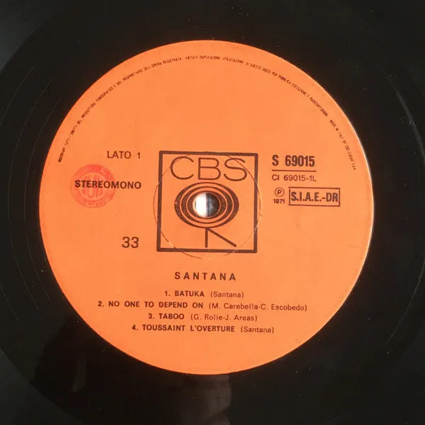 Santana Santana LP apribile vinile 1974 VG