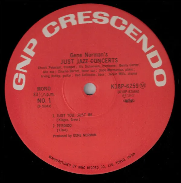 Various Gene Norman Just Jazz Concerts 3 vinili LP mono