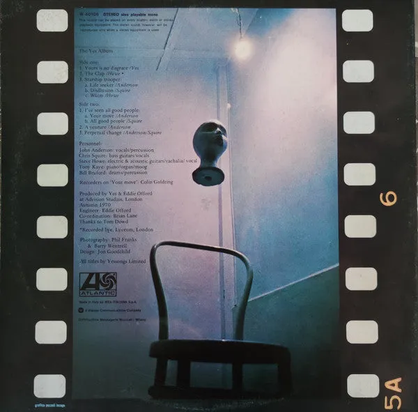 Yes The Yes Album LP vinile usato VG+ prog rock
