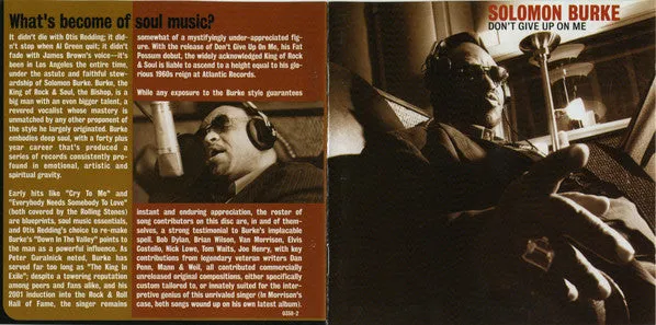 Solomon Burke Don't Give Up On Me CD album VG+
