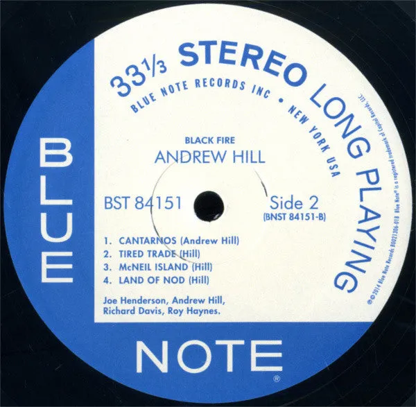 Andrew Hill Black Fire vinile LP ristampa Blue Note