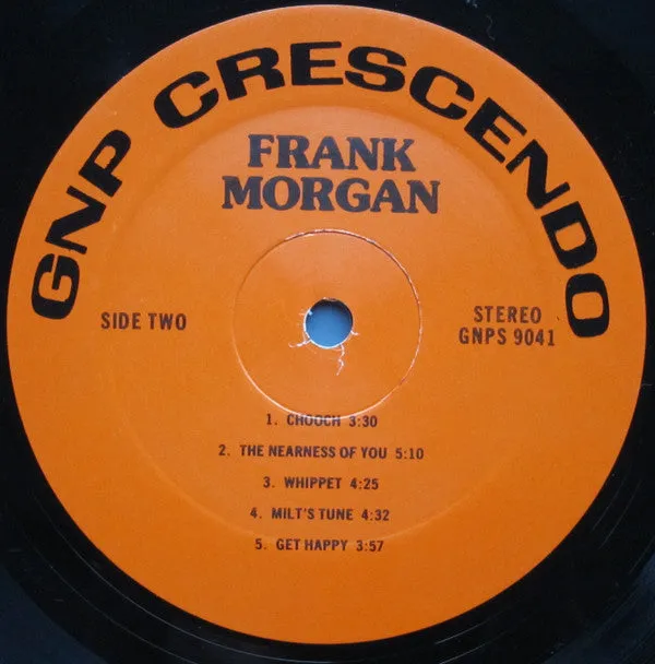 Frank Morgan Frank Morgan LP Vinile Jazz US 1977 Near Mint