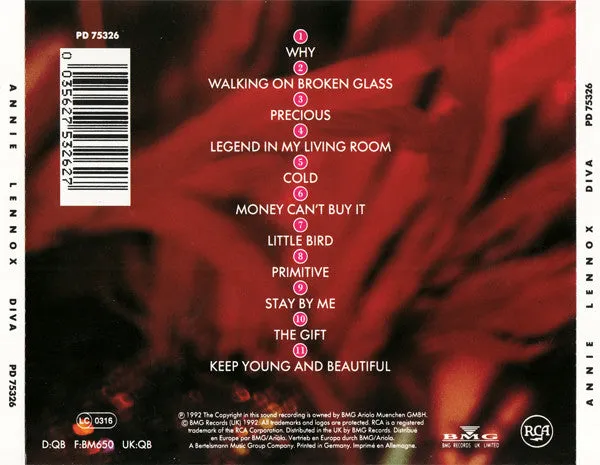 Annie Lennox Diva CD album VG stampa tedesca