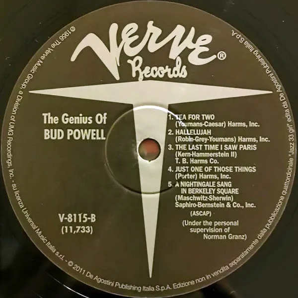 Bud Powell Genius vinile LP mono 180g ristampa