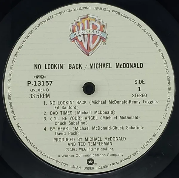 Michael McDonald No Lookin Back LP Giappone AOR