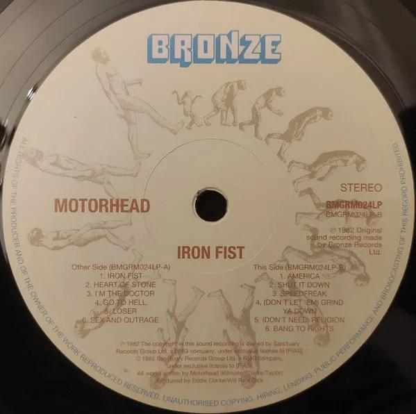 Motörhead Iron Fist LP 180g ristampa heavy metal