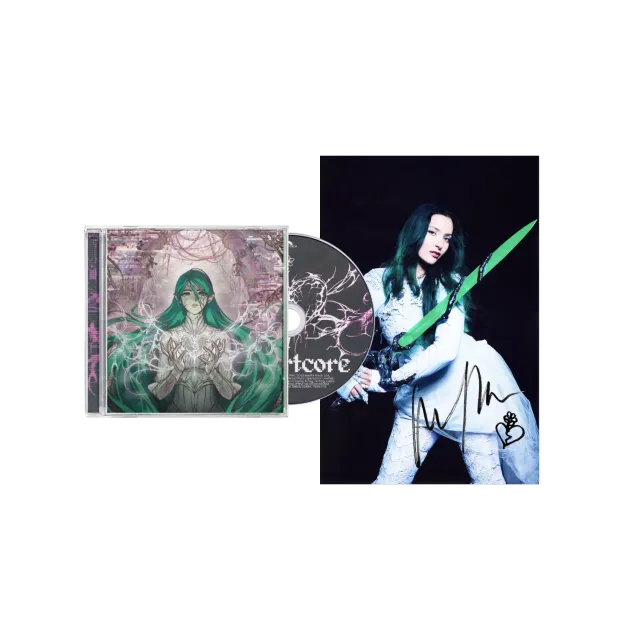 Polydor Records heartcore Au/Ra CD + stampa firmata A4