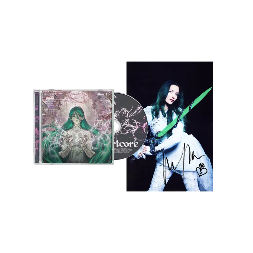 Polydor Records heartcore Au/Ra CD + stampa firmata A4