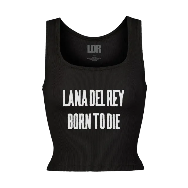 Lana Del Rey Born To Die canotta crop nera cotone