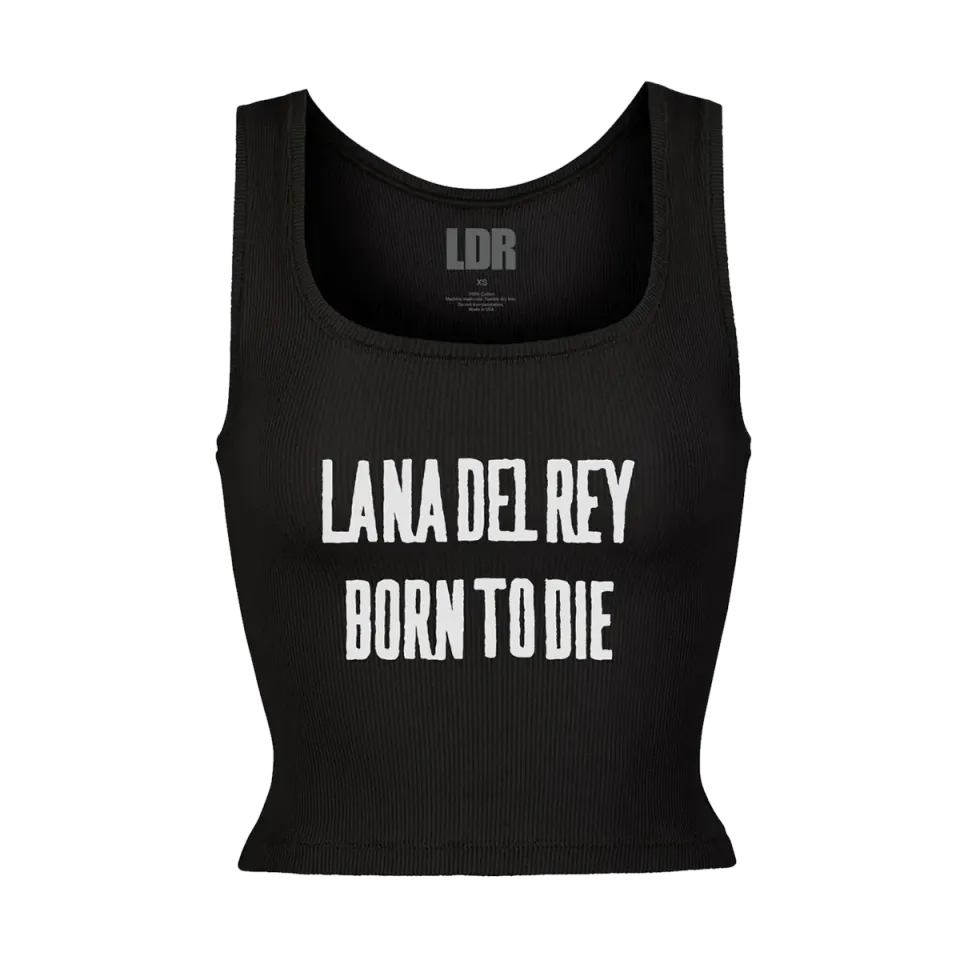 Lana Del Rey Born To Die canotta crop nera cotone