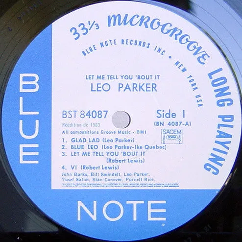 Leo Parker Let Me Tell You Bout It vinile LP ristampa