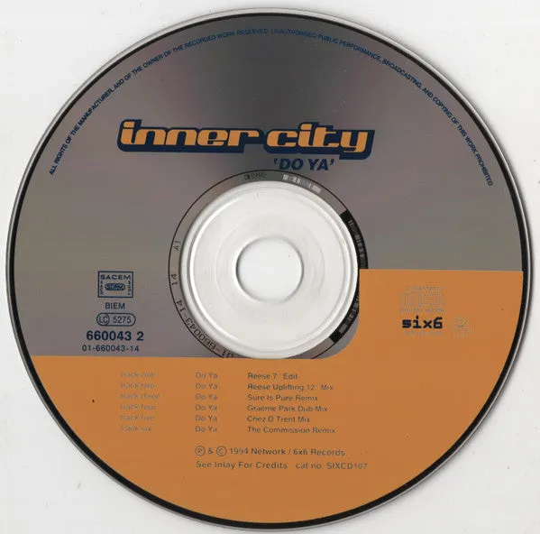 Inner City Do Ya CD maxi singolo 6 remix quasi mint