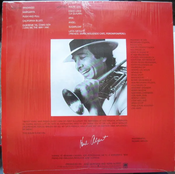 Herb Alpert Fandango vinile LP usato easy listening