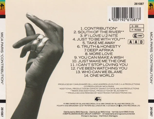 Mica Paris Contribution CD album soul R&B