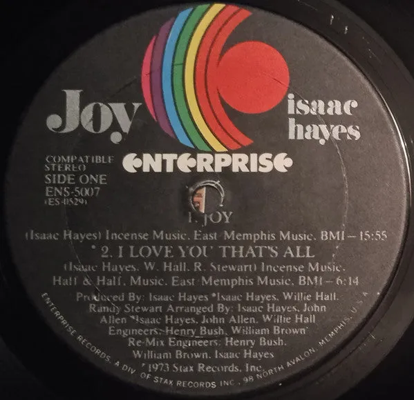Isaac Hayes Joy LP vinile usato USA 1973