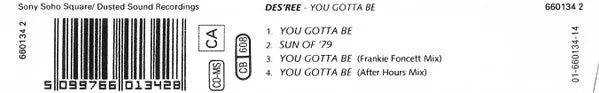 Des'ree You Gotta Be CD maxi soul 1994