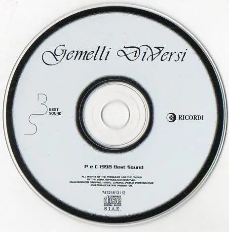 Gemelli Diversi Gemelli Di Versi CD album pop rap