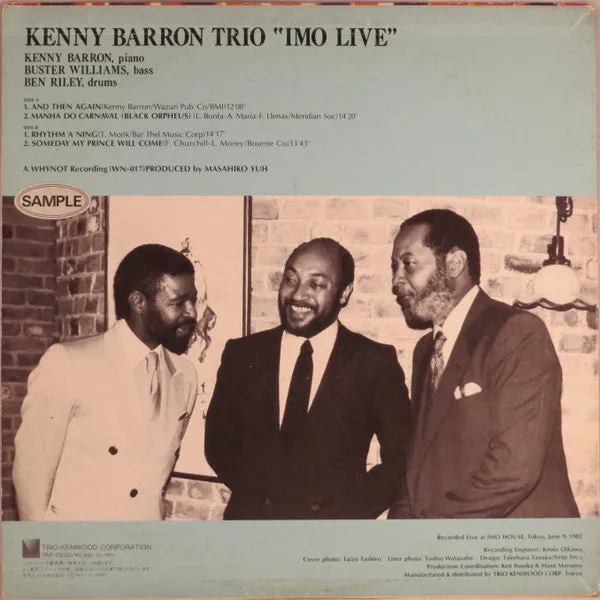 Kenny Barron Imo Live LP promo giapponese usato