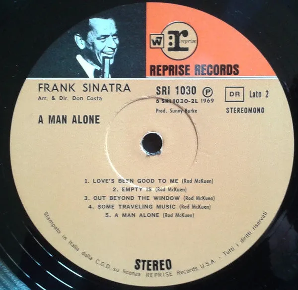 Frank Sinatra A Man Alone vinile LP vocal