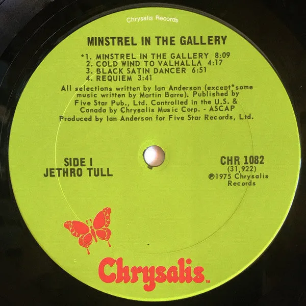 Jethro Tull Minstrel In The Gallery vinile LP prog