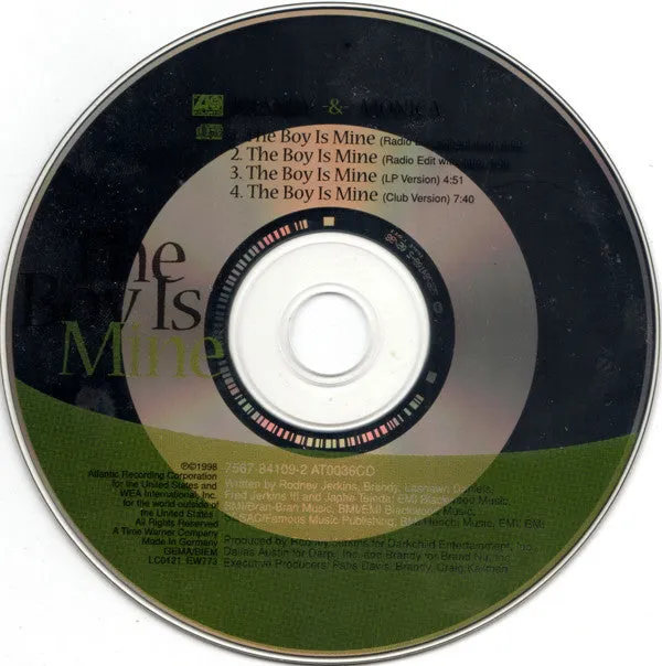 Brandy e Monica The Boy Is Mine CD singolo