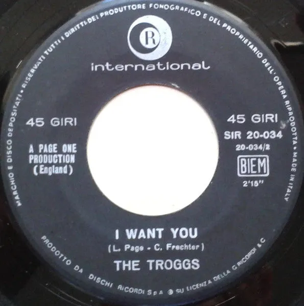 The Troggs With A Girl Like You vinile 7" usato VG garage rock