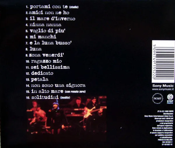Loredana Bertè Decisamente Loredana CD album live 1998