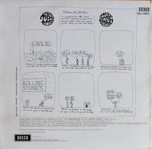 Rolling Stones Between The Buttons LP vinile ristampa NM