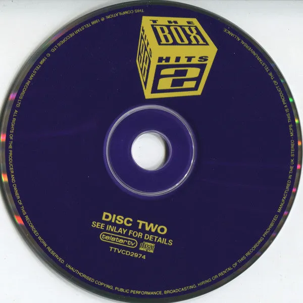 Various Box Hits 98 Volume 2 doppio CD compilation eurodance