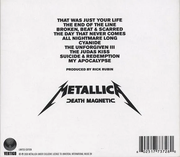Metallica Death Magnetic CD digipak thrash limitato