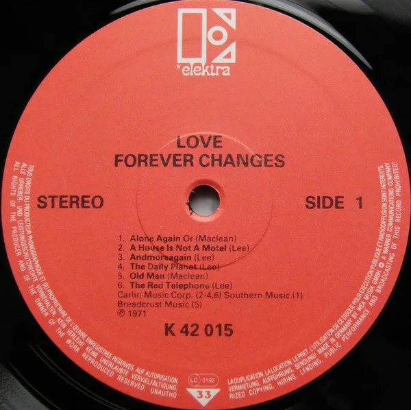 Love Forever Changes LP usato ristampa psych