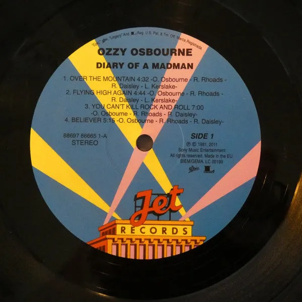 Ozzy Osbourne Diary Of A Madman vinile LP 180g rimasterizzato