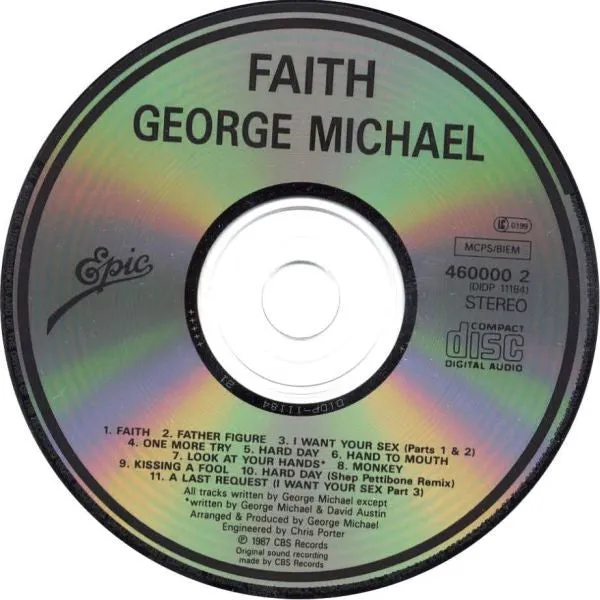 George Michael Faith CD album 1987 usato VG+ pop