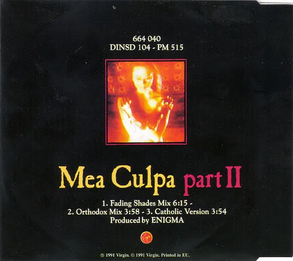 Enigma Mea Culpa Part II CD maxi 1991 synth-pop