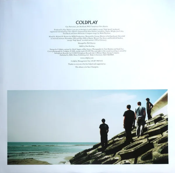 Coldplay Parachutes LP vinile trasparente ristampa pop-rock