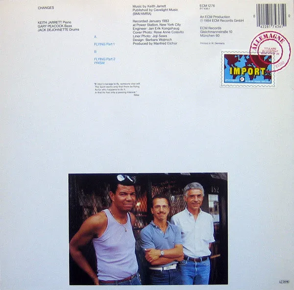 Keith Jarrett Changes LP vinile ECM 1984 NM