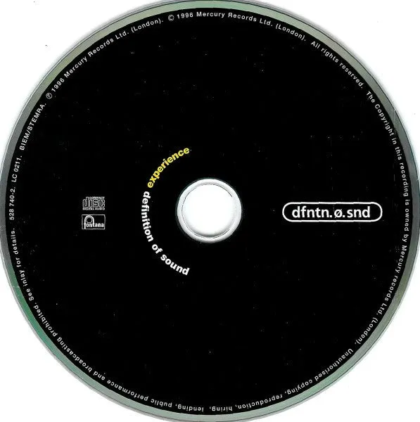 Definition Of Sound Experience CD album dance-pop