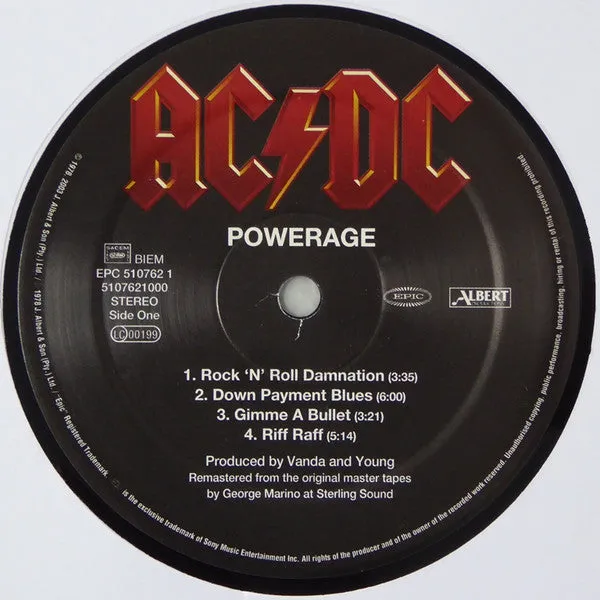 AC/DC Powerage vinile LP 180g rimasterizzato