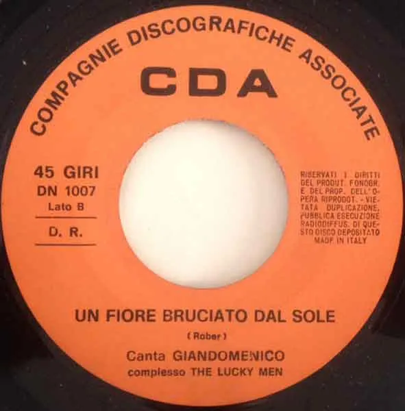 Giandomenico The Lucky Men Stasera Mi Butto vinile 7" 1967