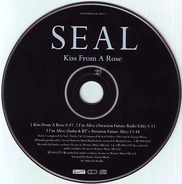 Seal Kiss From A Rose CD singolo 1995 Batman