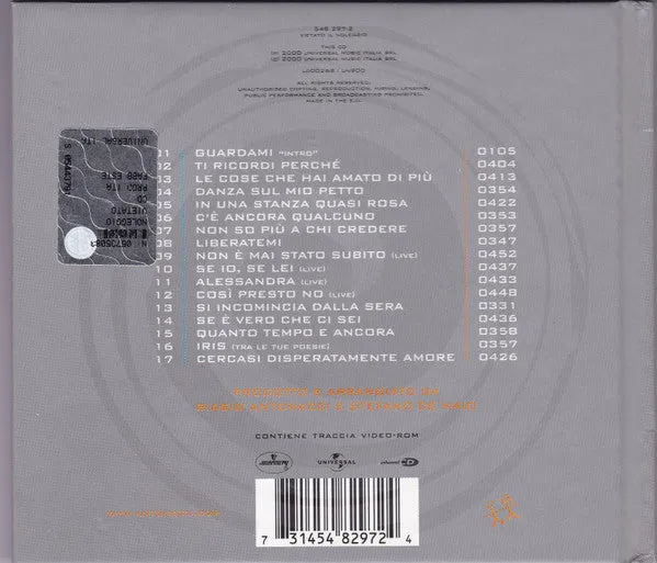 Biagio Antonacci Tra Le Mie Canzoni CD digipak